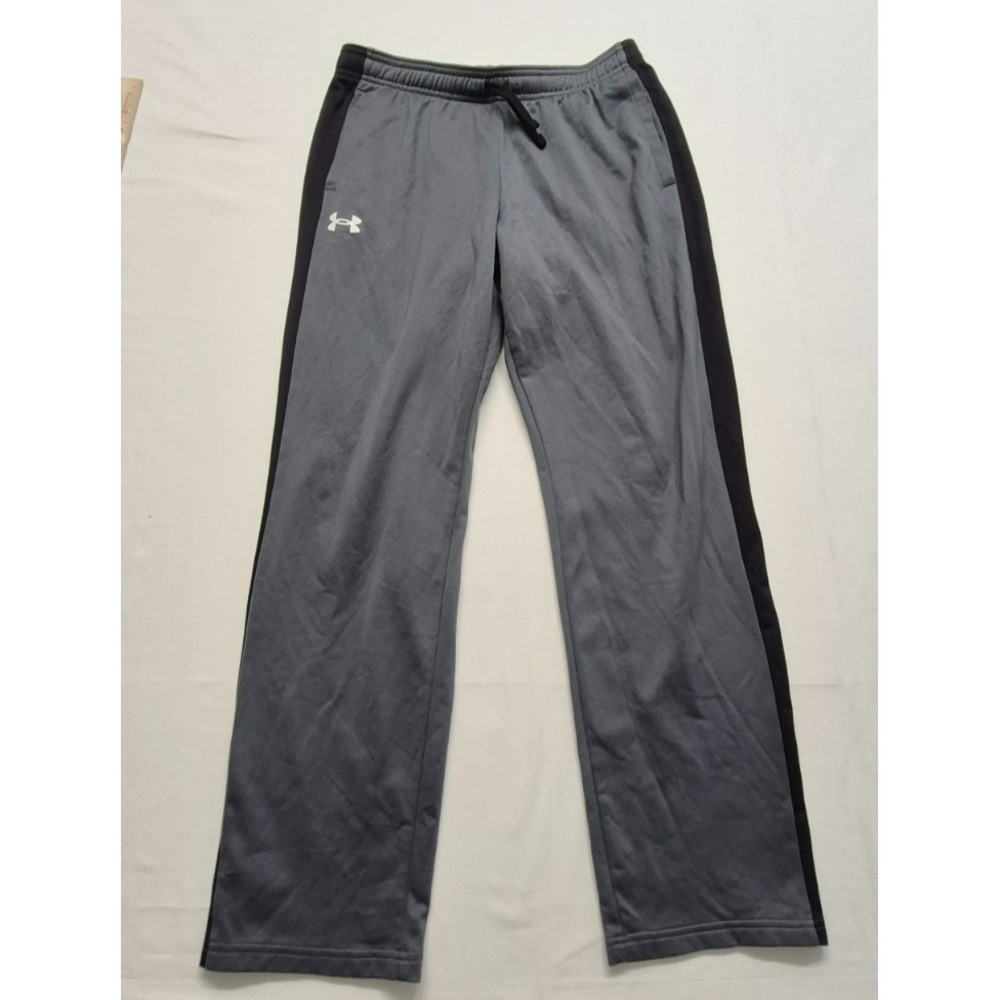 Under Armour Loose boy's gray athletic pull on drawstring track pants‎ YXL